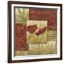 Small Red Lacquer Collage I-Chariklia Zarris-Framed Art Print