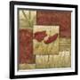 Small Red Lacquer Collage I-Chariklia Zarris-Framed Art Print