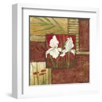 Small Red Lacquer Collage II-Chariklia Zarris-Framed Art Print