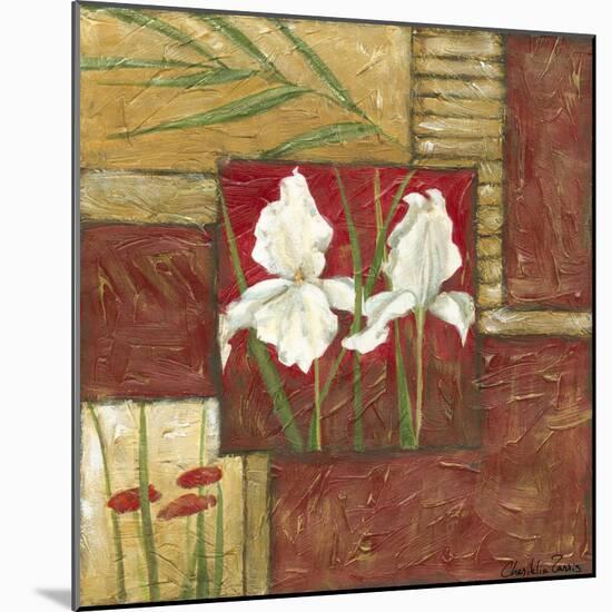 Small Red Lacquer Collage II-Chariklia Zarris-Mounted Art Print