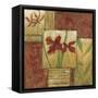 Small Red Lacquer Collage III-Chariklia Zarris-Framed Stretched Canvas