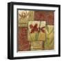 Small Red Lacquer Collage III-Chariklia Zarris-Framed Art Print