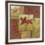 Small Red Lacquer Collage III-Chariklia Zarris-Framed Art Print