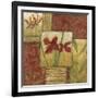 Small Red Lacquer Collage III-Chariklia Zarris-Framed Art Print