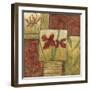 Small Red Lacquer Collage III-Chariklia Zarris-Framed Art Print