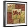 Small Red Lacquer Collage III-Chariklia Zarris-Framed Art Print