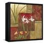 Small Red Lacquer Collage IV-Chariklia Zarris-Framed Stretched Canvas