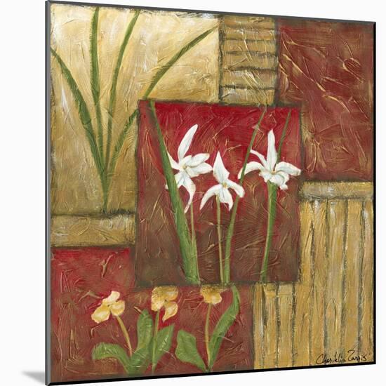 Small Red Lacquer Collage IV-Chariklia Zarris-Mounted Art Print