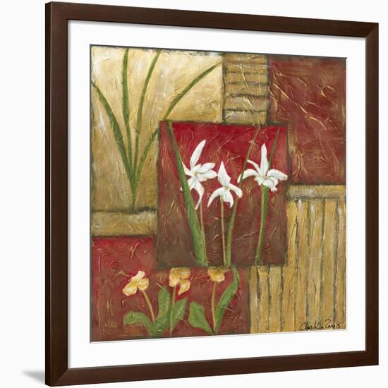 Small Red Lacquer Collage IV-Chariklia Zarris-Framed Art Print