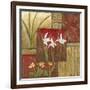 Small Red Lacquer Collage IV-Chariklia Zarris-Framed Art Print