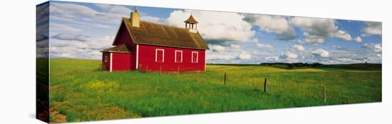 Small Red Schoolhouse, Battle Lake, Minnesota, USA-null-Stretched Canvas