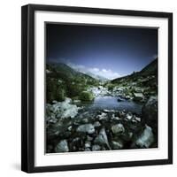 Small River Flowing Through Big Stones in Pirin National Park, Bulgaria-null-Framed Photographic Print