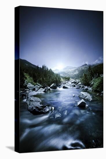 Small River Flowing Through the Mountains of Pirin National Park, Bulgaria-null-Stretched Canvas