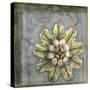 Small Rosette & Damask II-Jennifer Goldberger-Stretched Canvas