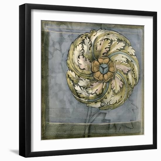 Small Rosette & Damask III-Jennifer Goldberger-Framed Art Print