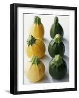 Small, Round, Yellow and Green Courgettes-Debi Treloar-Framed Photographic Print