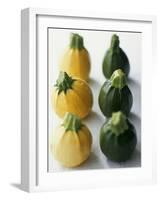 Small, Round, Yellow and Green Courgettes-Debi Treloar-Framed Photographic Print