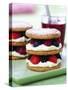 Small Sponge Cake with Berry and Cream Filling-Frank Wieder-Stretched Canvas