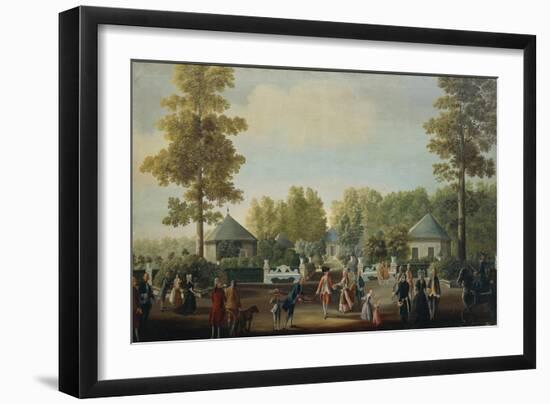 Small Square in Prince's Garden at Aranjuez Castle South of Madrid-Mariano Ramon Sanchez-Framed Giclee Print