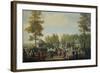 Small Square in Prince's Garden at Aranjuez Castle South of Madrid-Mariano Ramon Sanchez-Framed Giclee Print