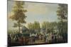 Small Square in Prince's Garden at Aranjuez Castle South of Madrid-Mariano Ramon Sanchez-Mounted Giclee Print