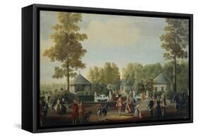 Small Square in Prince's Garden at Aranjuez Castle South of Madrid-Mariano Ramon Sanchez-Framed Stretched Canvas