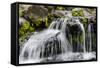 Small Stream Cascading over Rocks in Mountains of Kilauea-Michael DeFreitas-Framed Stretched Canvas