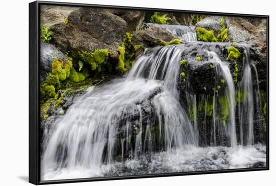 Small Stream Cascading over Rocks in Mountains of Kilauea-Michael DeFreitas-Framed Photographic Print