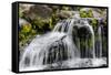 Small Stream Cascading over Rocks in Mountains of Kilauea-Michael DeFreitas-Framed Stretched Canvas