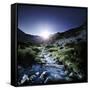 Small Stream in the Mountains at Sunset, Pirin National Park, Bulgaria-null-Framed Stretched Canvas