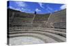 Small Theatre, Roman Ruins of Pompeii, UNESCO World Heritage Site, Campania, Italy, Europe-Eleanor Scriven-Stretched Canvas
