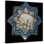 Small tile with a spotted hyena or bear, 13th century. Artist: Unknown-Unknown-Stretched Canvas
