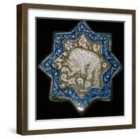 Small tile with a spotted hyena or bear, 13th century. Artist: Unknown-Unknown-Framed Giclee Print