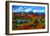 Small Town in Fauve-Patty Baker-Framed Art Print