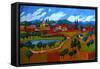 Small Town in Fauve-Patty Baker-Framed Stretched Canvas