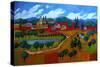 Small Town in Fauve-Patty Baker-Stretched Canvas