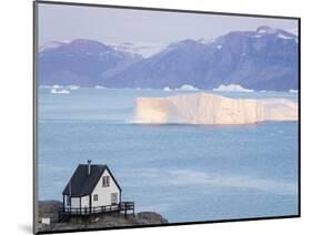 Small town of Uummannaq and glaciated Nuussuaq Peninsula in the background. Greenland-Martin Zwick-Mounted Photographic Print