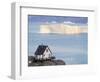 Small town of Uummannaq, northwest Greenland. Background the glaciated Nuussuaq Peninsula.-Martin Zwick-Framed Photographic Print