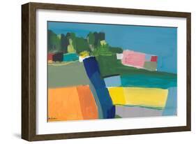 Small Town On a Hill No. 2-Jan Weiss-Framed Art Print