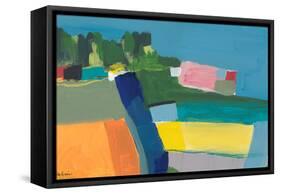 Small Town On a Hill No. 2-Jan Weiss-Framed Stretched Canvas