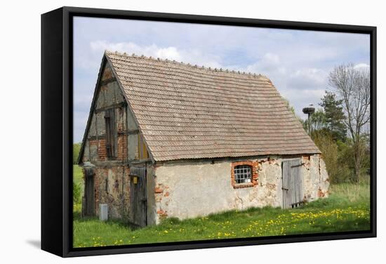 Small Traditional Barn-Nick Upton-Framed Stretched Canvas