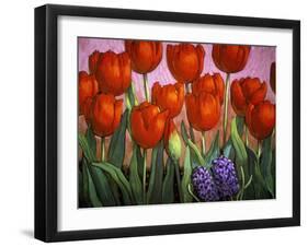 Small Tulips and Hyacinths-John Newcomb-Framed Giclee Print