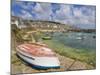 Small Unturned Boat on Quay and Small Boats in Enclosed Harbour at Mousehole, Cornwall, England-Neale Clark-Mounted Photographic Print