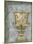Small Urn and Damask I-Jennifer Goldberger-Mounted Art Print