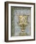 Small Urn and Damask I-Jennifer Goldberger-Framed Art Print