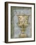 Small Urn and Damask I-Jennifer Goldberger-Framed Art Print