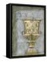 Small Urn and Damask I-Jennifer Goldberger-Framed Stretched Canvas