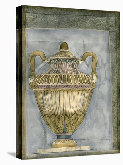 Small Urn and Damask III-Jennifer Goldberger-Stretched Canvas