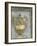 Small Urn and Damask III-Jennifer Goldberger-Framed Art Print