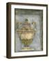 Small Urn and Damask III-Jennifer Goldberger-Framed Art Print